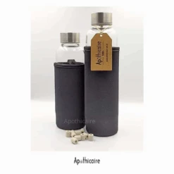 Gourde En Verre + Perles Céramique 550 Ml - Apothicaire