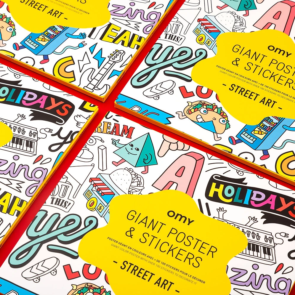 Poster Géant & 100 Stickers - Omy 6 Poster Géant & 100 Stickers - Omy – Image 6