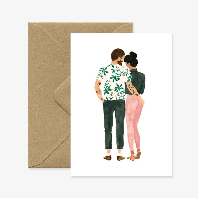 Carte Postale Loving Hipsters - All The Way To Say 1 Carte Postale Loving Hipsters - All The Way To Say