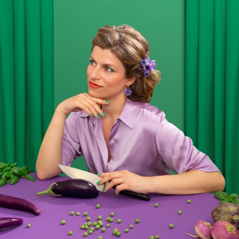 Boucles D'oreilles Pensées - Coucou Suzette 3 Boucles D'oreilles Pensées - Coucou Suzette – Image 3