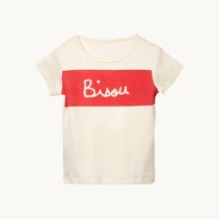 T-shirt Enfant Bisou En Coton Bio - Mathilde Cabanas