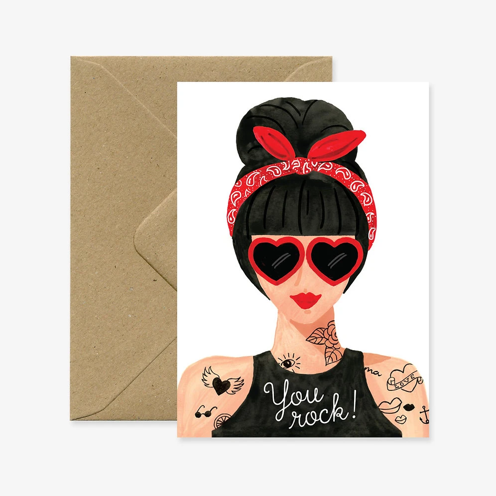 Carte Postale Hipster Girl - All The Ways To Say 1 Carte Postale Hipster Girl - All The Ways To Say