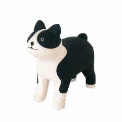 Pole Pole Chien Boston En Bois - T Lab