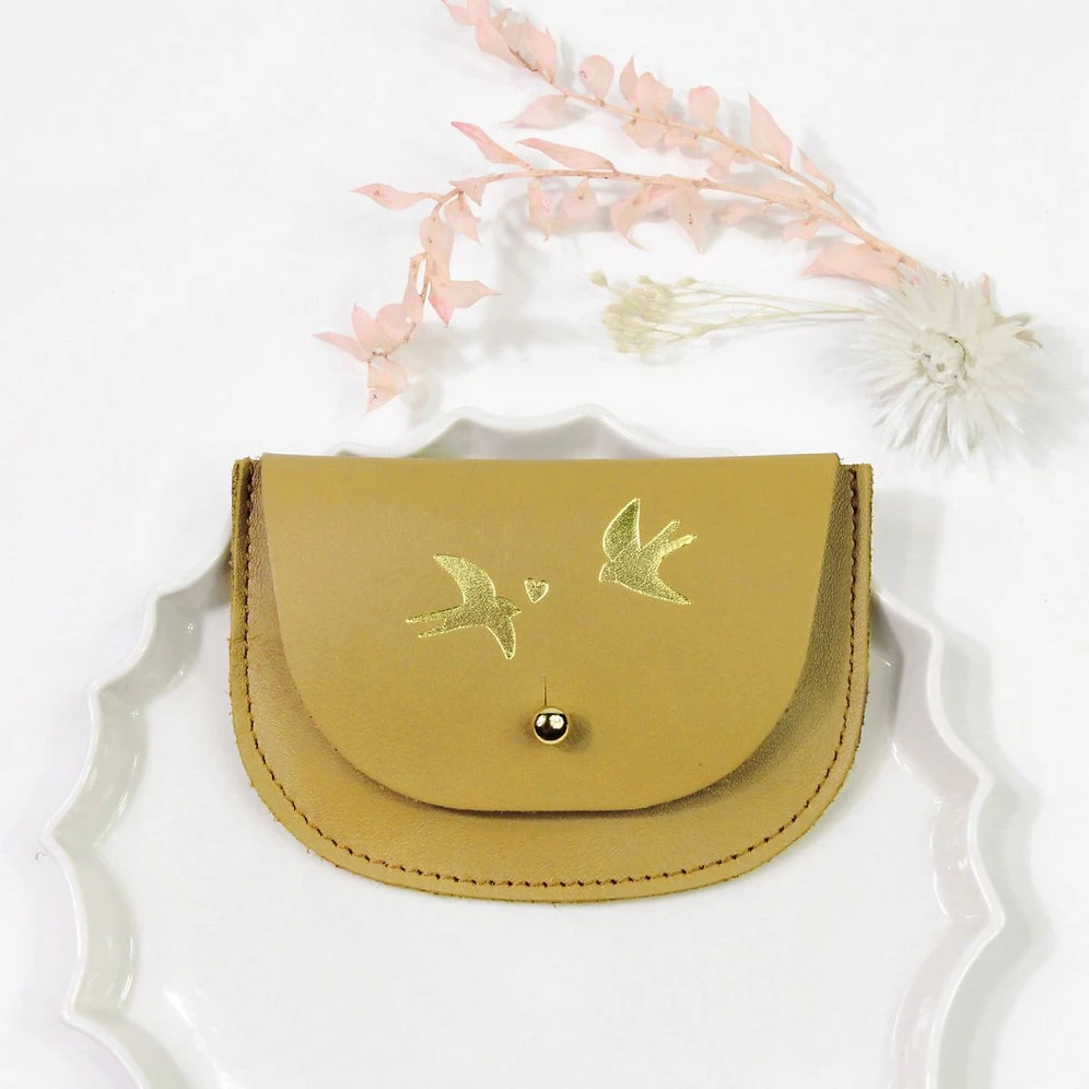 Porte-monnaie Hirondelle - Barnabé Aime Le Café 2 Porte-monnaie Hirondelle - Barnabé Aime Le Café – Image 2