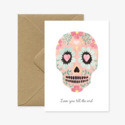 Carte Postale Love You Skull - All The Ways To Say
