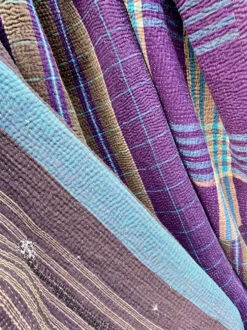 Kantha Indien Vintage Quilté Du Rajasthan - Longhi Violet Et Bleu -Décorer Les Cadeaux 4593fe 92127974e4ec401ea7119c36b3017b50mv2