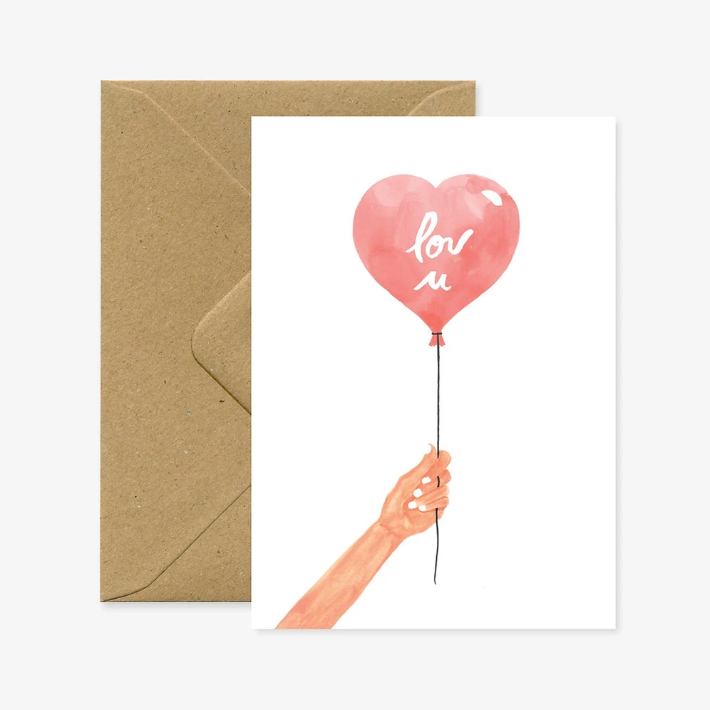 Carte Postale Heart Balloon - All The Ways To Say 1 Carte Postale Heart Balloon - All The Ways To Say