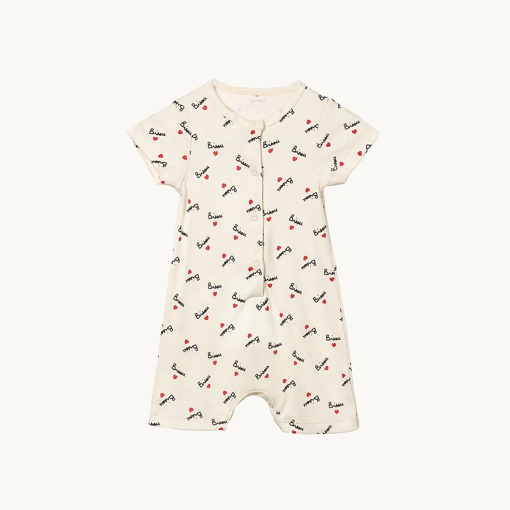 Combi Courte Bisou En Coton Bio - Mathilde Cabanas 1 Combi Courte Bisou En Coton Bio - Mathilde Cabanas